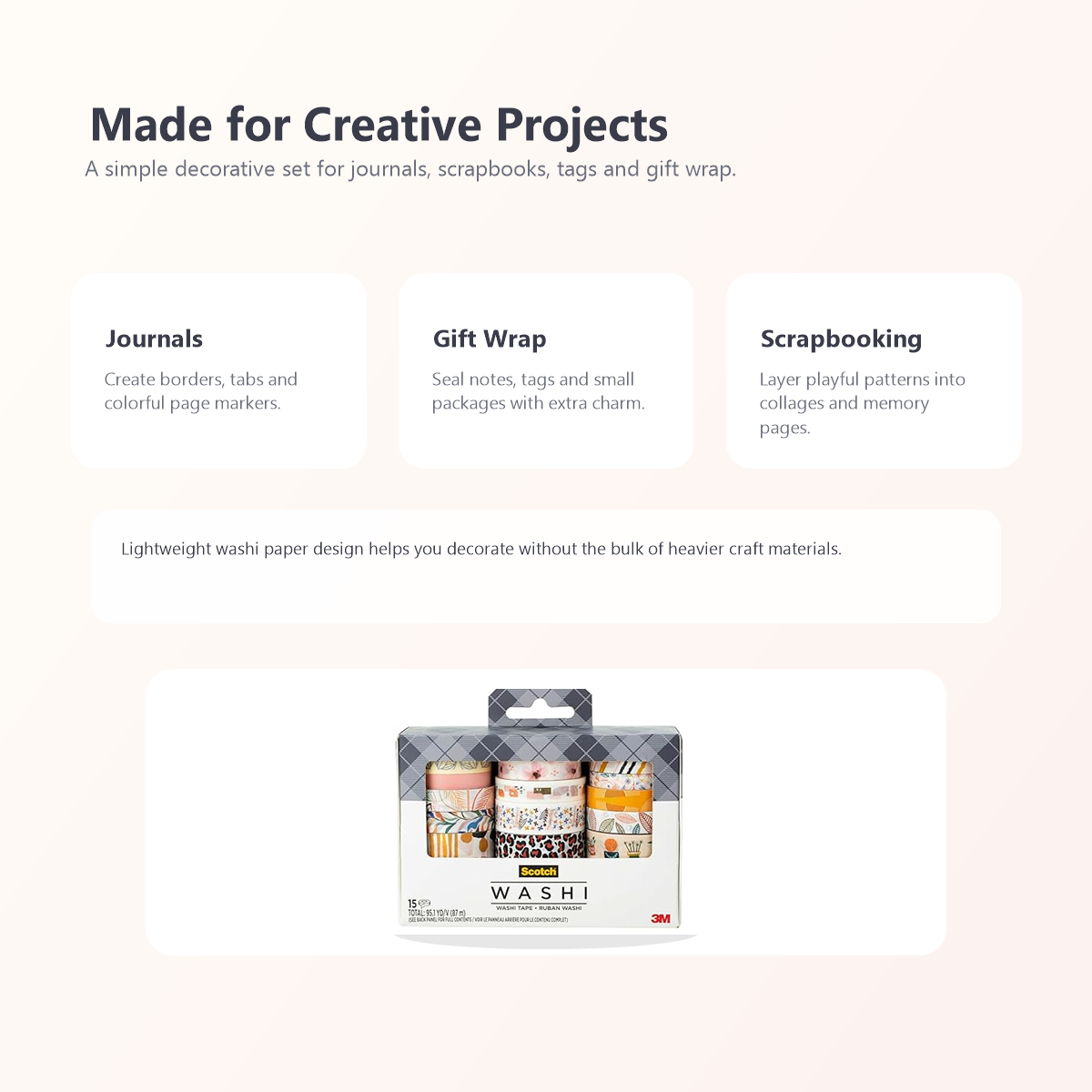 Scotch Whimsical Washi Tape Set creative use ideas