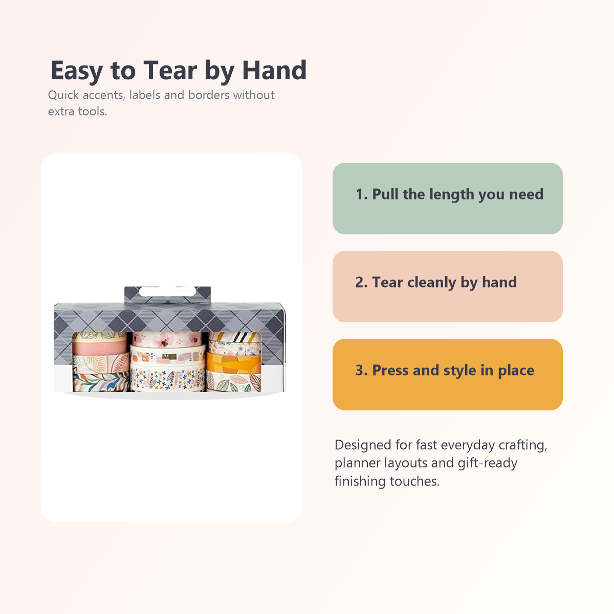 Scotch Whimsical Washi Tape Set easy tear guide